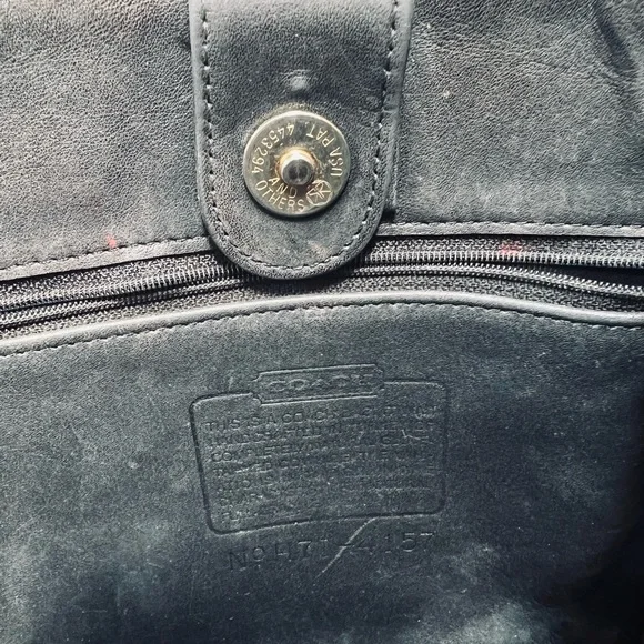 Coach Vintage Black Shoulder Bag with Gold Hardware - Picture 3 of 3